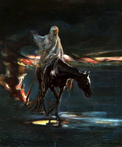 The Death and Conflagration (Central Part of the Triptych Disaster) by Albert Chmielowski